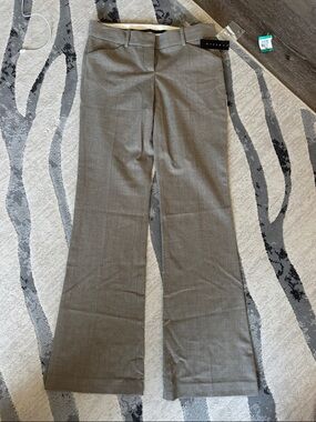 Theory Olive-Brown Straight Dress Pants